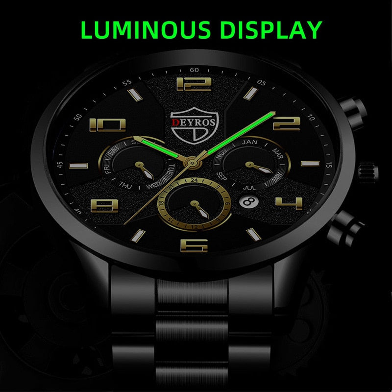 Watches For Men Watch Men Men&#39;s Business Steel Band Watch Luminous Quartz Watch Men&#39;s Fashion Calendar Watch Military Watch Mens