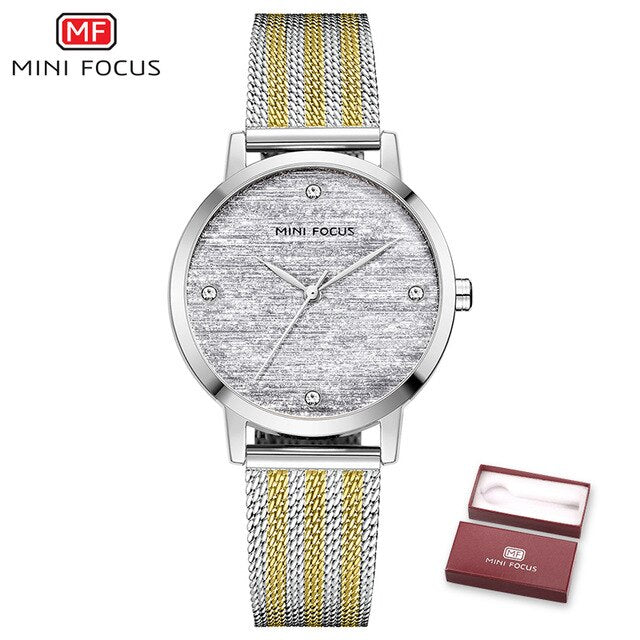 MINI FOCUS 2020 New Women Watch Elegant Fashion Ladies quartz Watch Waterproof Stainless Steel Belt Ladies Dress Montre Relogia