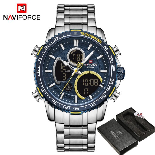 NAVIFORCE Men Watch Luxury Brand Sport Style Watches Mens Chronograph Quartz Wristwatch Male Waterproof Clock Relogio Masculino