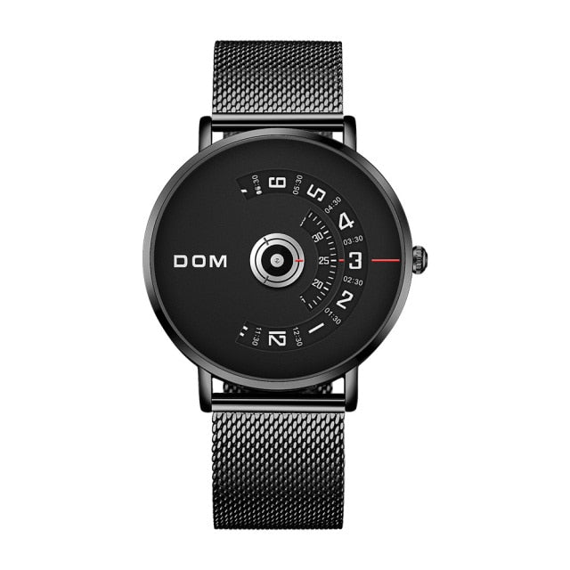 DOM Watch Men Top Brand Luxury Quartz watch Casual quartz-watch steel Mesh strap clock male Relog M-1303