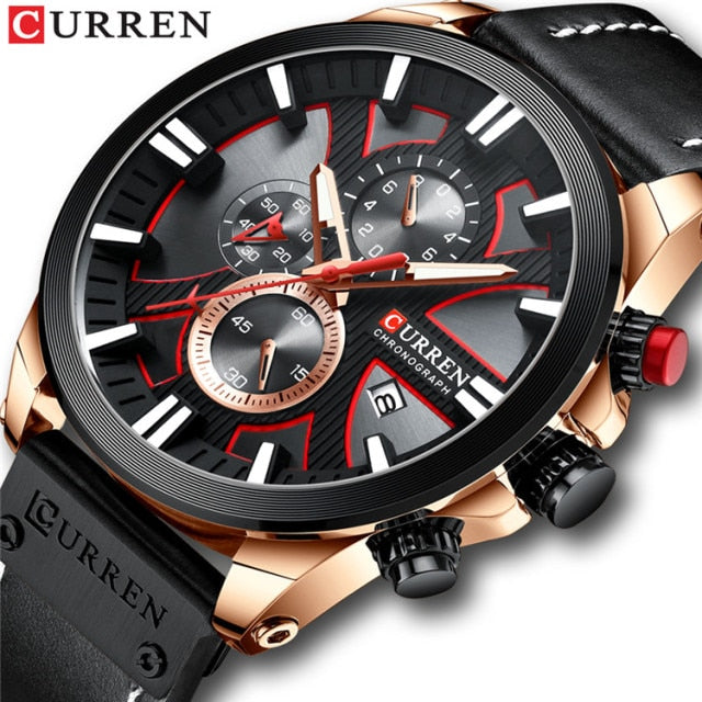 New CURREN Men Watches Fashion Quartz Wrist Watches Men's Military Waterproof Sports Watch Male Date Clock Relogio Masculino