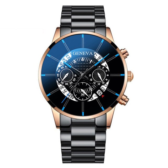 2020 Watch men Stainless steel New Geneva Luxury Bussiness Fashion Top brand Calendar Quartz Watch for men Relogio masculino