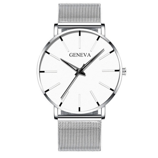 Men Watches 2021 Luxury Male Elegant Ultra Thin Watch Men Business Stainless Steel Mesh Quartz Watch Relogio Masculino Hot Sale