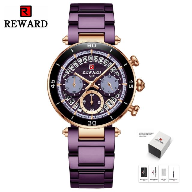 Hot Reward Women's Wristwatch Fashion Waterproof Travel Date Timepiece Girls Watch Casual Wrist Watch for Women Quartz Watches