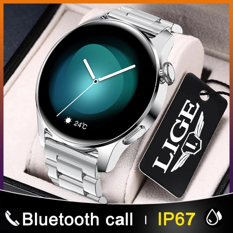 LIGE 2021 New Men Smart Watch Bluetooth Call Music Control Sport Fitness Men's Watch Heart Rate Smartwatch Women for Android IOS