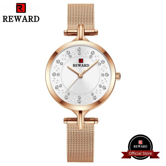 Hot Reward Women Wristwatch Fashion Luxury Quartz Watch Waterproof Stainless Steel Ladies Girls Timepiece Wrist Watch for Female