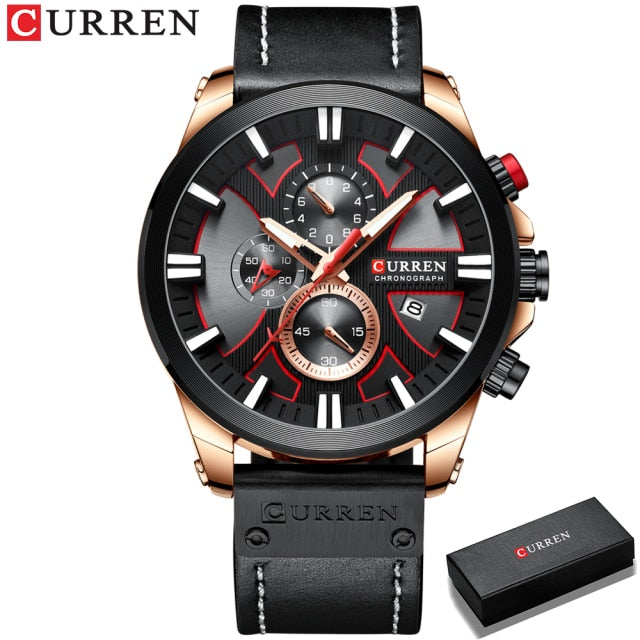 New CURREN Men Watches Fashion Quartz Wrist Watches Men's Military Waterproof Sports Watch Male Date Clock Relogio Masculino