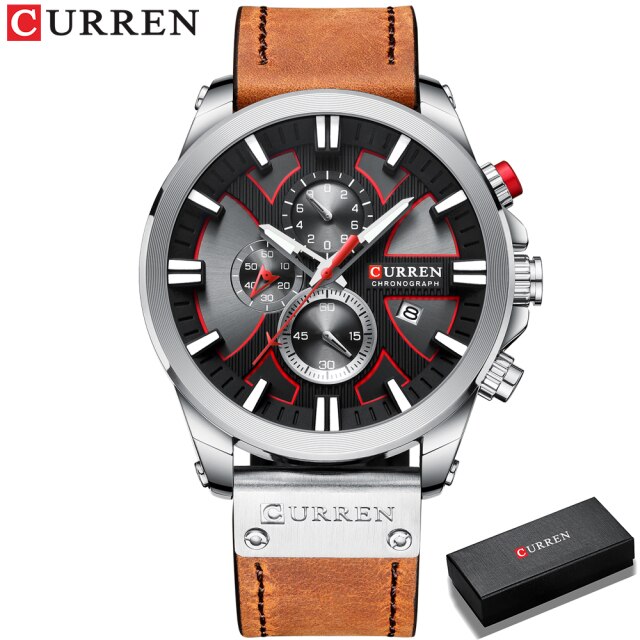 New CURREN Men Watches Fashion Quartz Wrist Watches Men's Military Waterproof Sports Watch Male Date Clock Relogio Masculino