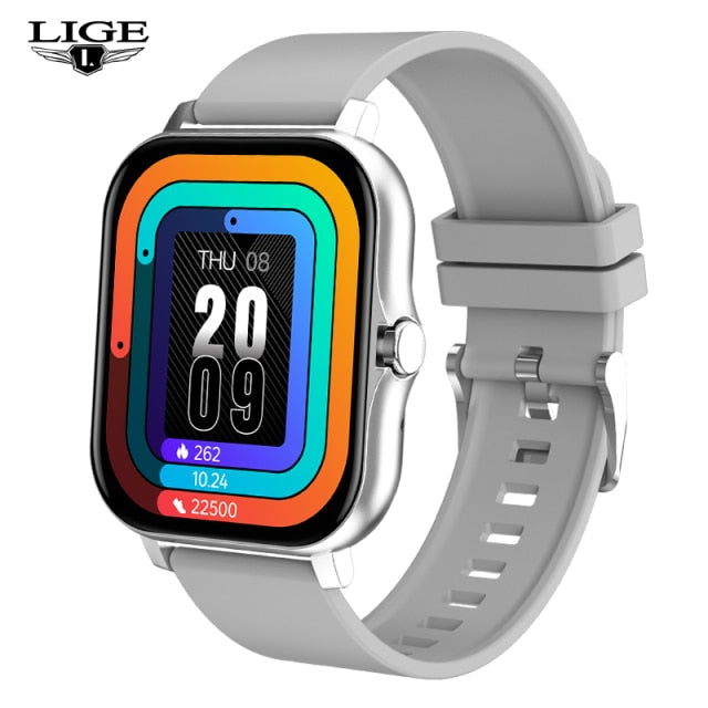 LIGE 2021 New Bluetooth Answer Call Smart Watch Men Full Touch Dial Call Fitness Tracker IP67 Waterproof Smartwatch women +Box