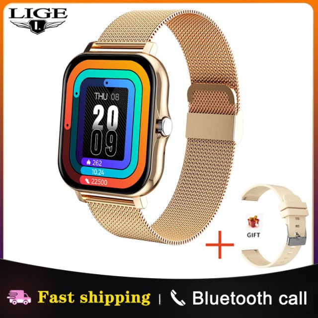 2021 New Fashion Smart Watch Women Men Heart Rate IP68 Waterproof Bluetooth Call Smartwatch Ladies Sports Multifunction Watches