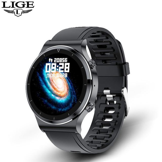 LIGE 2021 New Bluetooth Call Smart Watch Men Women Heart Rate Blood Pressure Sports Fitness Full Touch Screen Smartwatch For Man