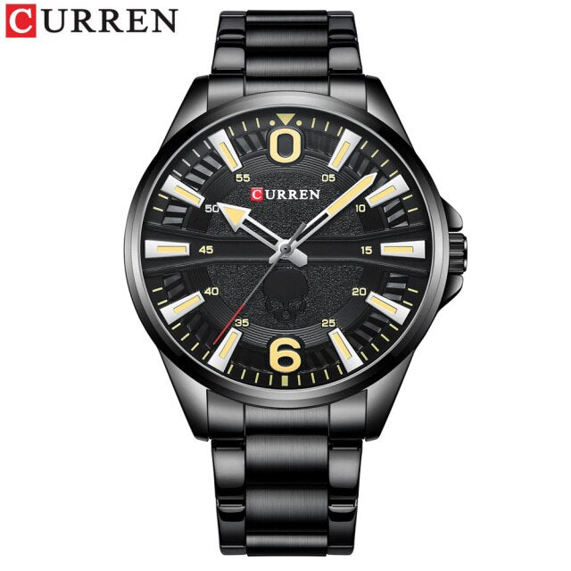 CURREN New Fashion Watches for Men Top Brand Luxury Quartz Mens Watch Mesh Steel Ultra Thin Wristwatch Male Sport Clock Reloj