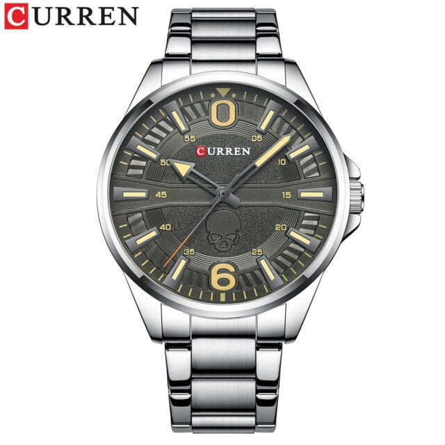 CURREN New Fashion Watches for Men Top Brand Luxury Quartz Mens Watch Mesh Steel Ultra Thin Wristwatch Male Sport Clock Reloj