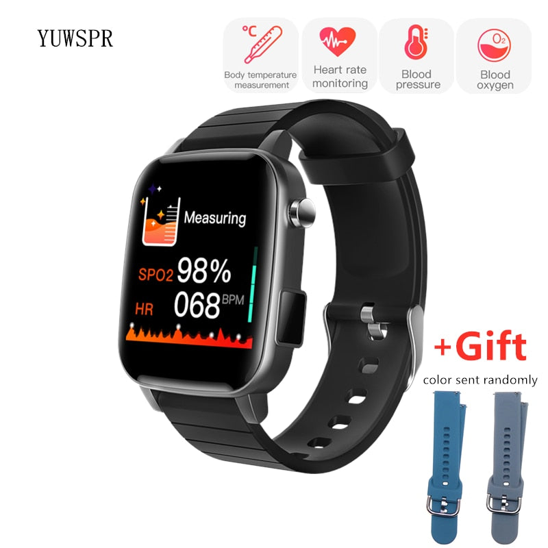 Fitness Tracker Body Temperature Heart Rate Blood Pressure Oxygen Smart Watches for Old Men Women with ECG PPG SPO2  JY-SP1