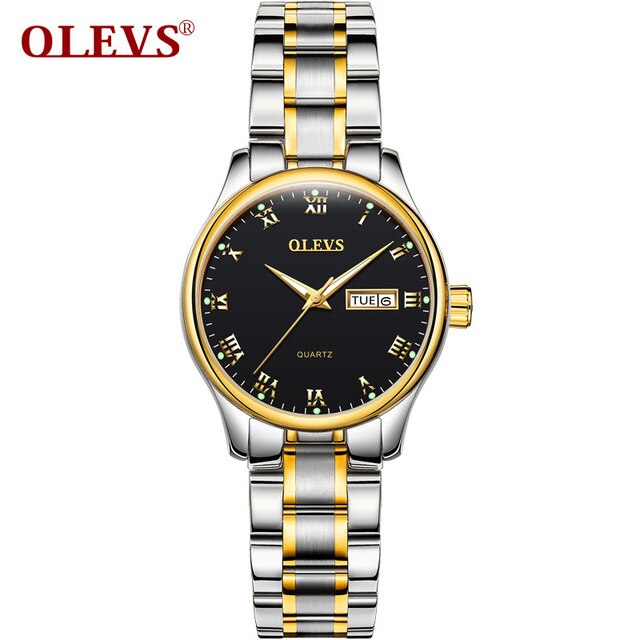 OLEVS Men watches women Top brand Luxury Couple watch Auto date week Clock Stainless steel fashion waterproof watch relogio saat