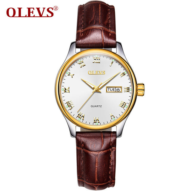 OLEVS Men watches women Top brand Luxury Couple watch Auto date week Clock Stainless steel fashion waterproof watch relogio saat